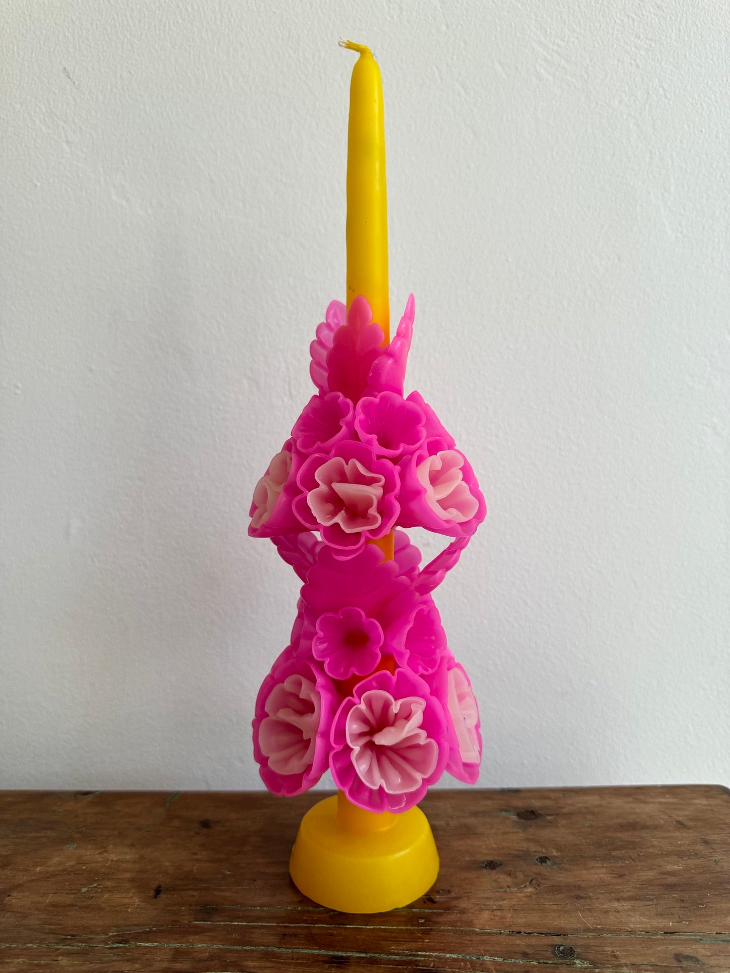 Tall Mexican Floral Candle-  Sol + Paleta + Blush - Cometa Home